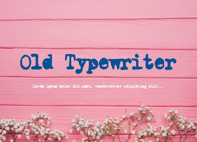 Old Typewriter example
